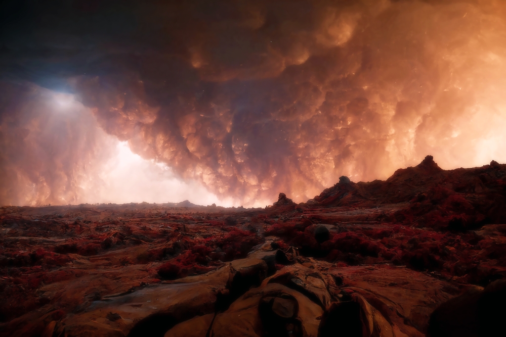 Dust storms on Mars amplify effects of solar storms