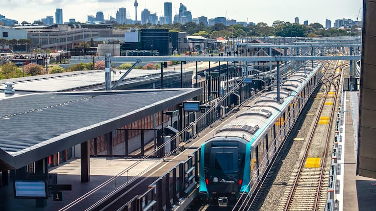 Sydney Metro train at Sydenham.