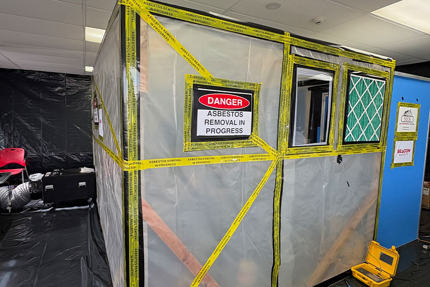 Asbestos testing site at AUT
