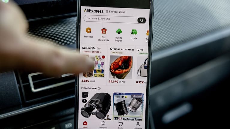 The AliExpress logo on a computer, on 20 July, 2026 in Madrid, Spain.