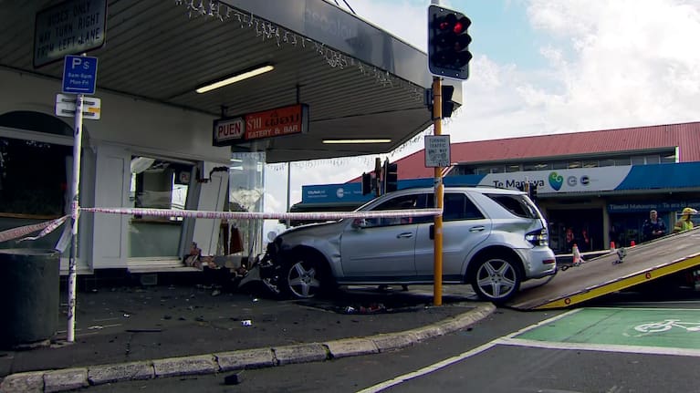 The area had been cordoned off and the vehicle was towed away.