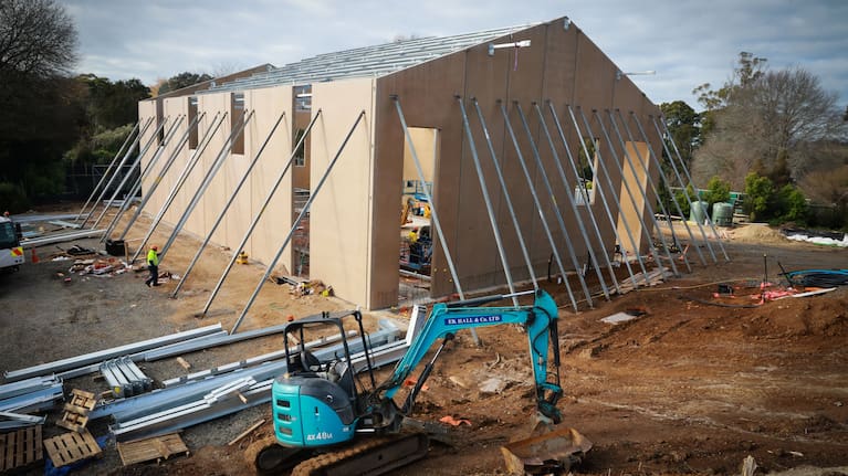 The barn in total is 9m tall from the ground to the top of the roof. (Source: Mark Taylor / Waikato Times)