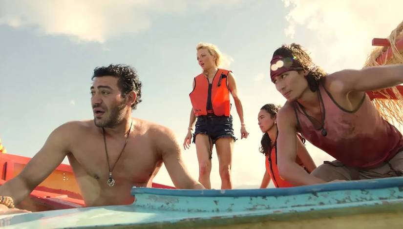 Four people in the water in The Bay