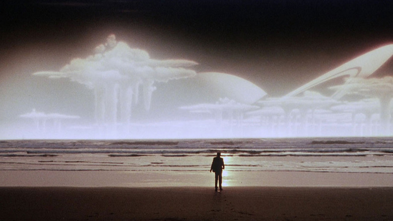 A man on an alien beach in The Quiet Earth