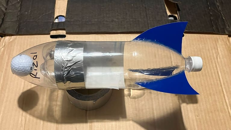 The rocket's golf ball nose cone was a deliberate design choice, chosen for its aerodynamics.