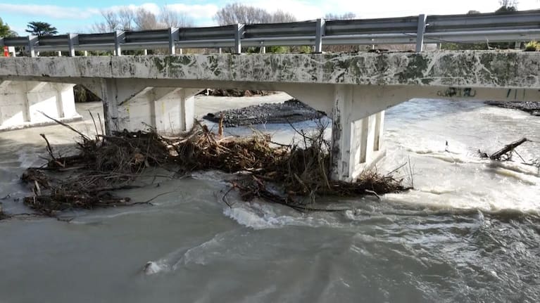 The Tūranganui River bridge was damaged in floods twice this year.