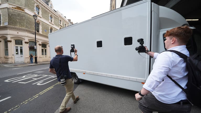 Joshua Kerry, 28, rrives at Westminster Magistrates' Court in London.