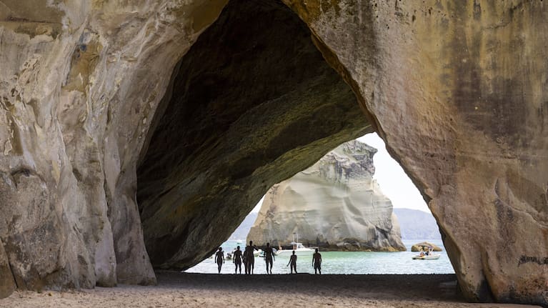 Tourists hotspots like Cathedral Cove bring in tens of thousands of visitors to the district, especially in summer-time.