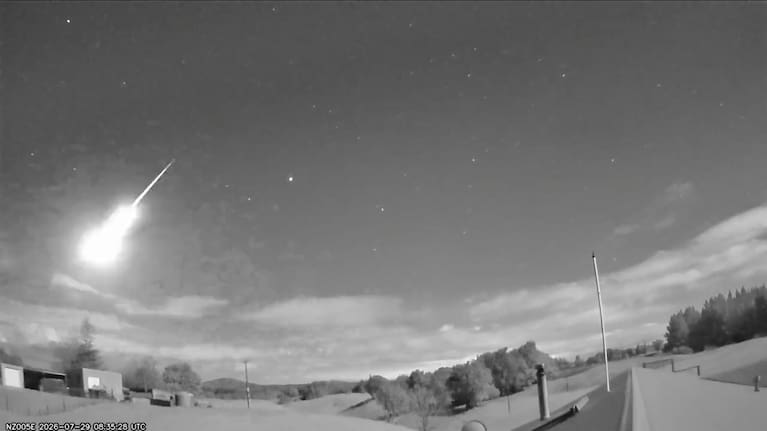 Tuesday night's fireball seen from Kaharoa, Rotorua.