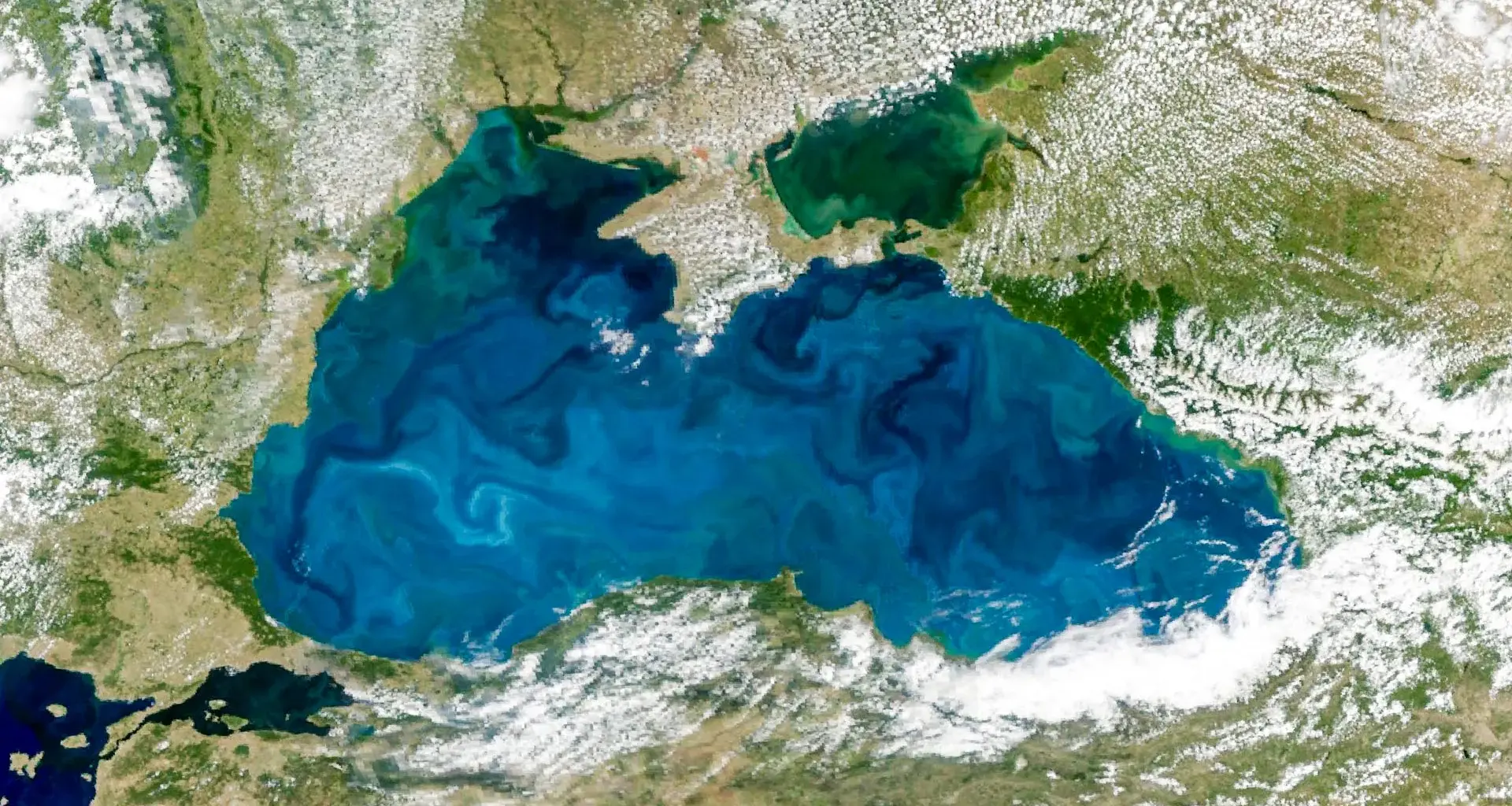 NASA captured the Black Sea turning brilliant turquoise from space