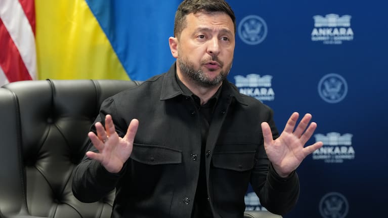 Ukraine's President Volodymyr Zelensky meets with US President Donald Trump on the sidelines of the NATO summit in Ankara, Turkey, Wednesday, July 8, 2026.
