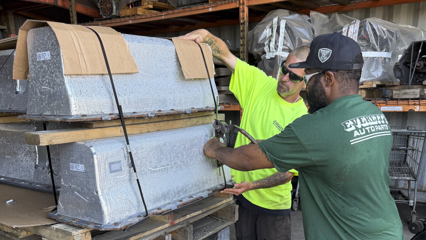 EV battery recycling has a math problem : NPR