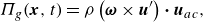 StartLayout 1st Row upper Pi Subscript g Baseline left parenthesis bold italic x comma t right parenthesis equals rho left parenthesis bold italic omega times bold italic u Superscript prime Baseline right parenthesis bold dot bold italic u Subscript a c Baseline comma EndLayout