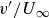 v prime divided by upper U Subscript normal infinity