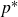 p Superscript asterisk