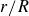 r divided by upper R