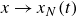 x right arrow x Subscript upper N Baseline left parenthesis t right parenthesis