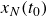 x Subscript upper N Baseline left parenthesis t 0 right parenthesis