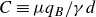 upper C identical to mu q Subscript upper B Baseline divided by gamma d