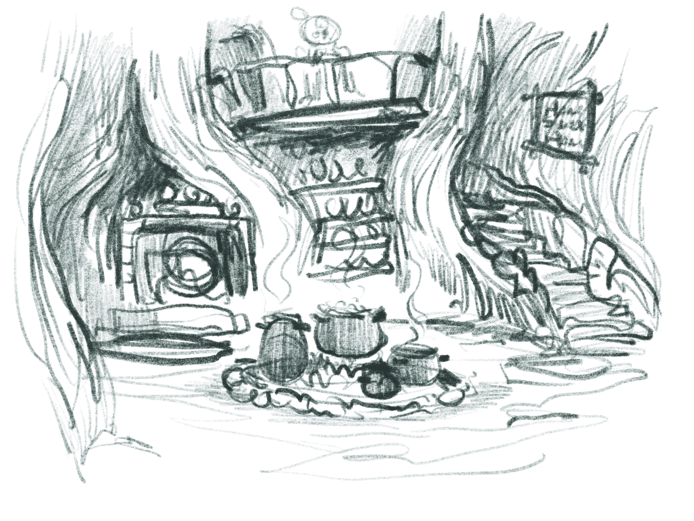 A sketch for an Illustration from Lightfall by Tim Probert