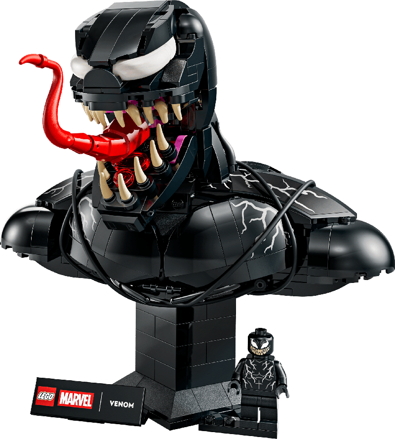 Sony Spider-Man Universe Venom LEGO bust set.