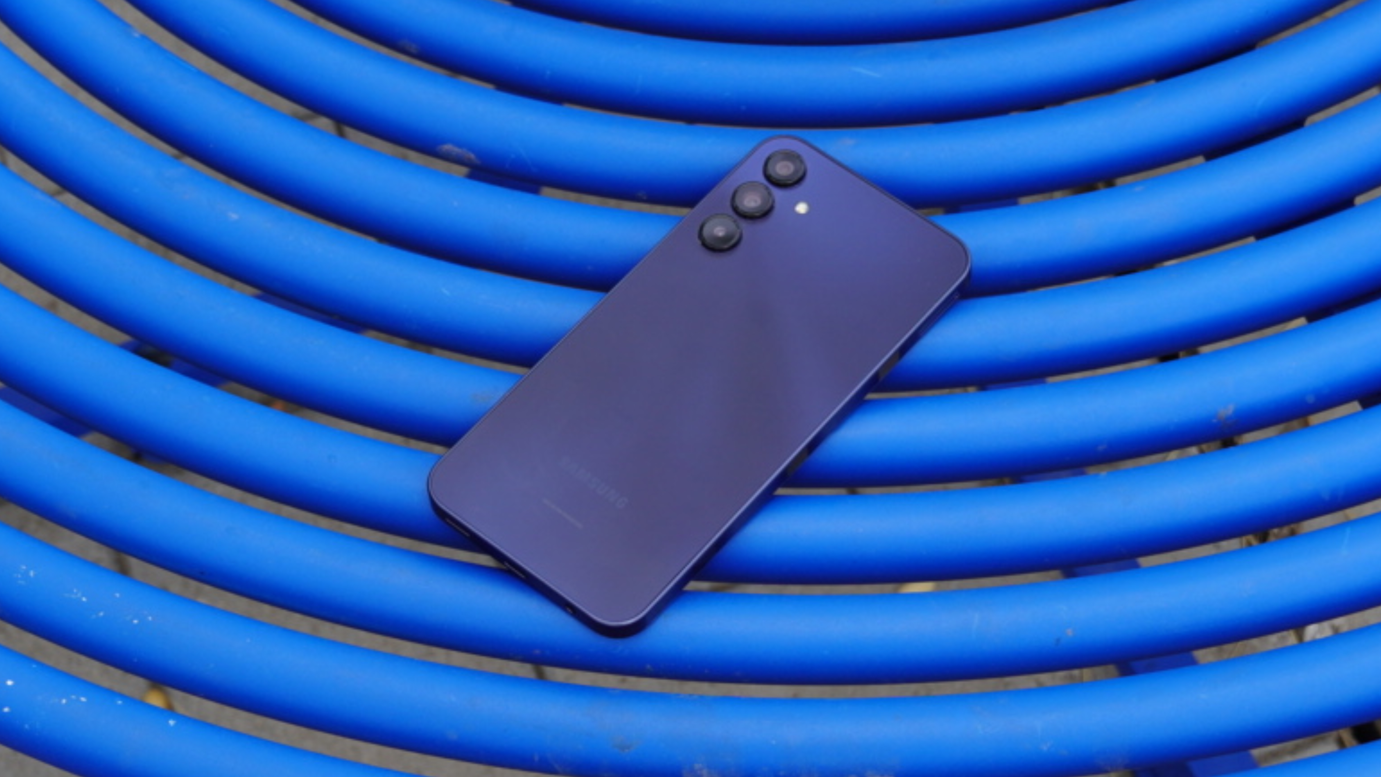A Samsung Galaxy A15 5G on a table.