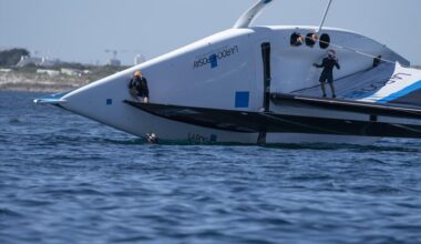 America's Cup: French have fire on AC75 after capsize