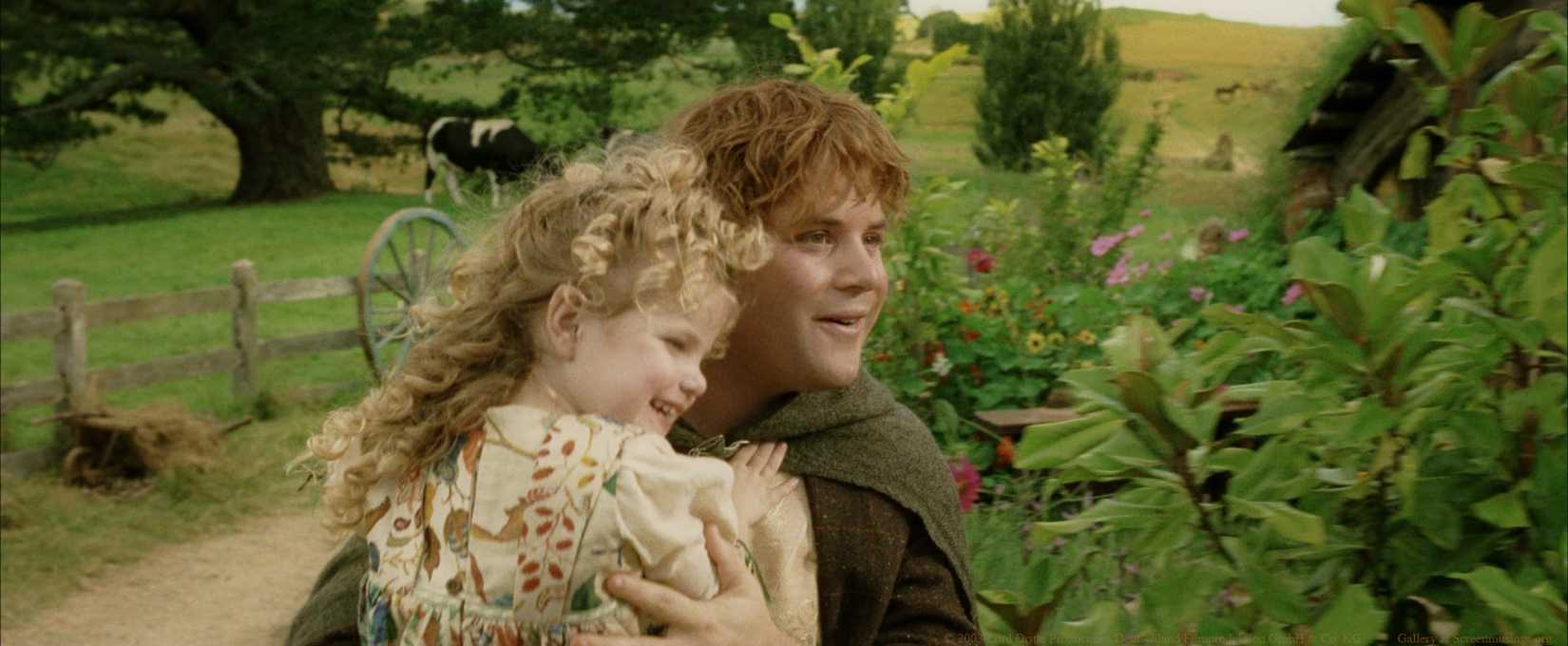 Sam holds his daughter at the end of The Return of the King.