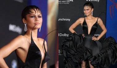 Zendaya wears Ashi Studio fall couture 2026 collection at the "Spider-Man: Brand New Day" premiere on July 27 in Los Angeles.