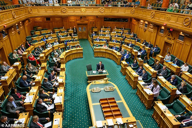 The New Zealand House of Representatives (pictured during question time) passed a bill ratifying English as an official language of New Zealand