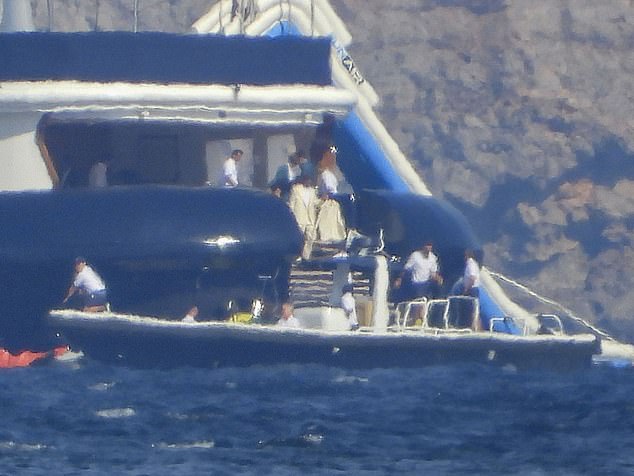 Robert Bates arrived via the family's superyacht Arctic P, a vessel owned by his mother-in-law, Gretel Packer