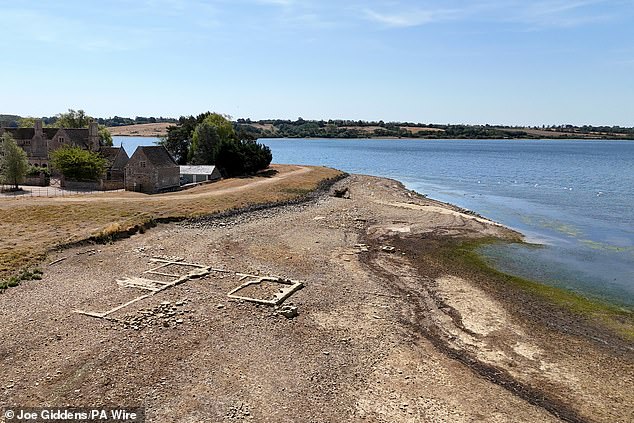 Stonework and rubble that once formed the village of Nether Hambleton has been exposed