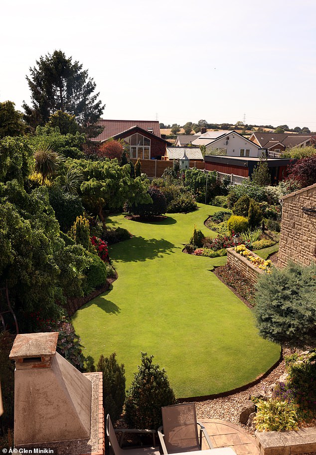 Stuart has kept his garden green despite the heatwave