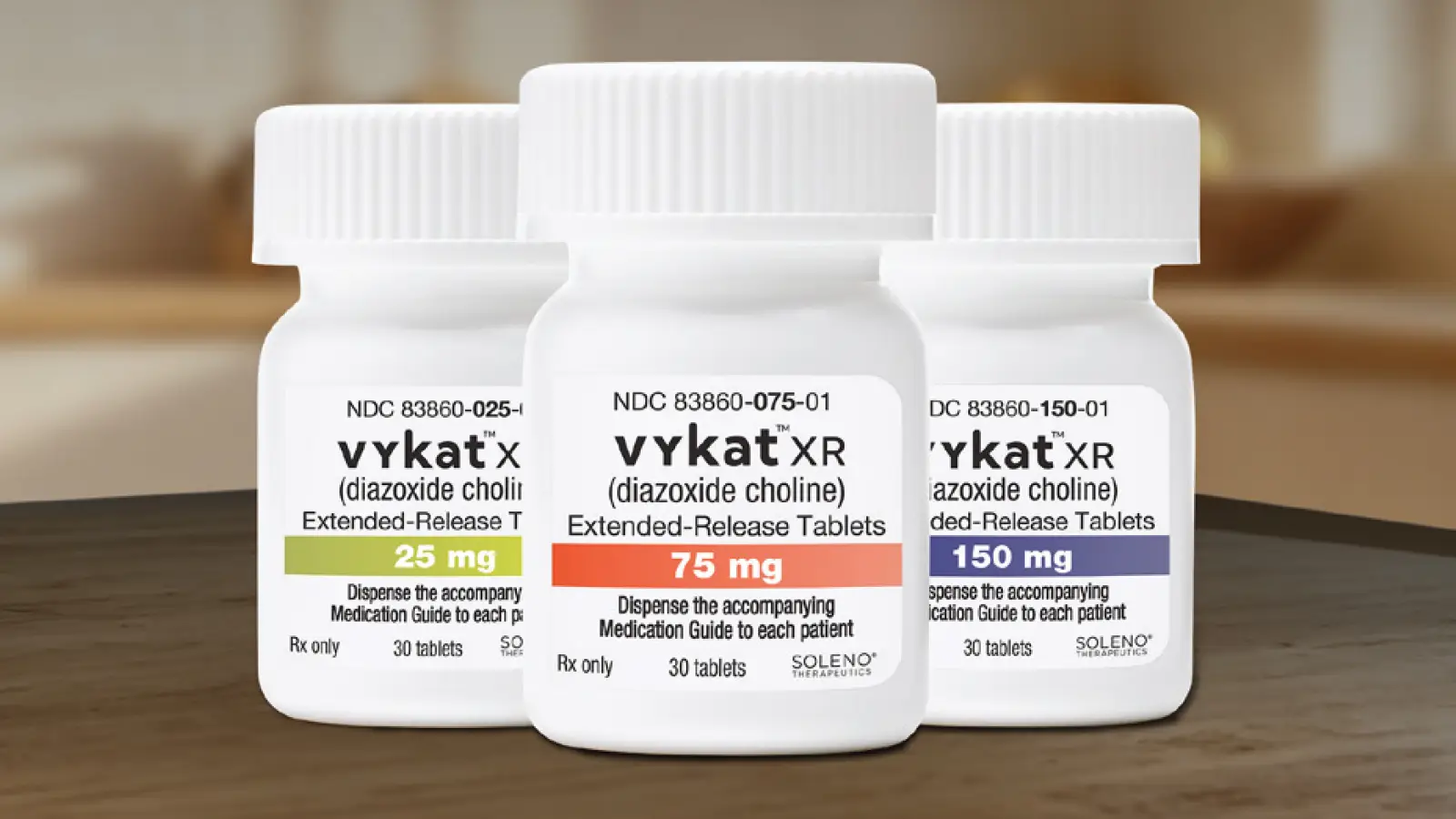 A photo of bottles of Vykat XR tablets.