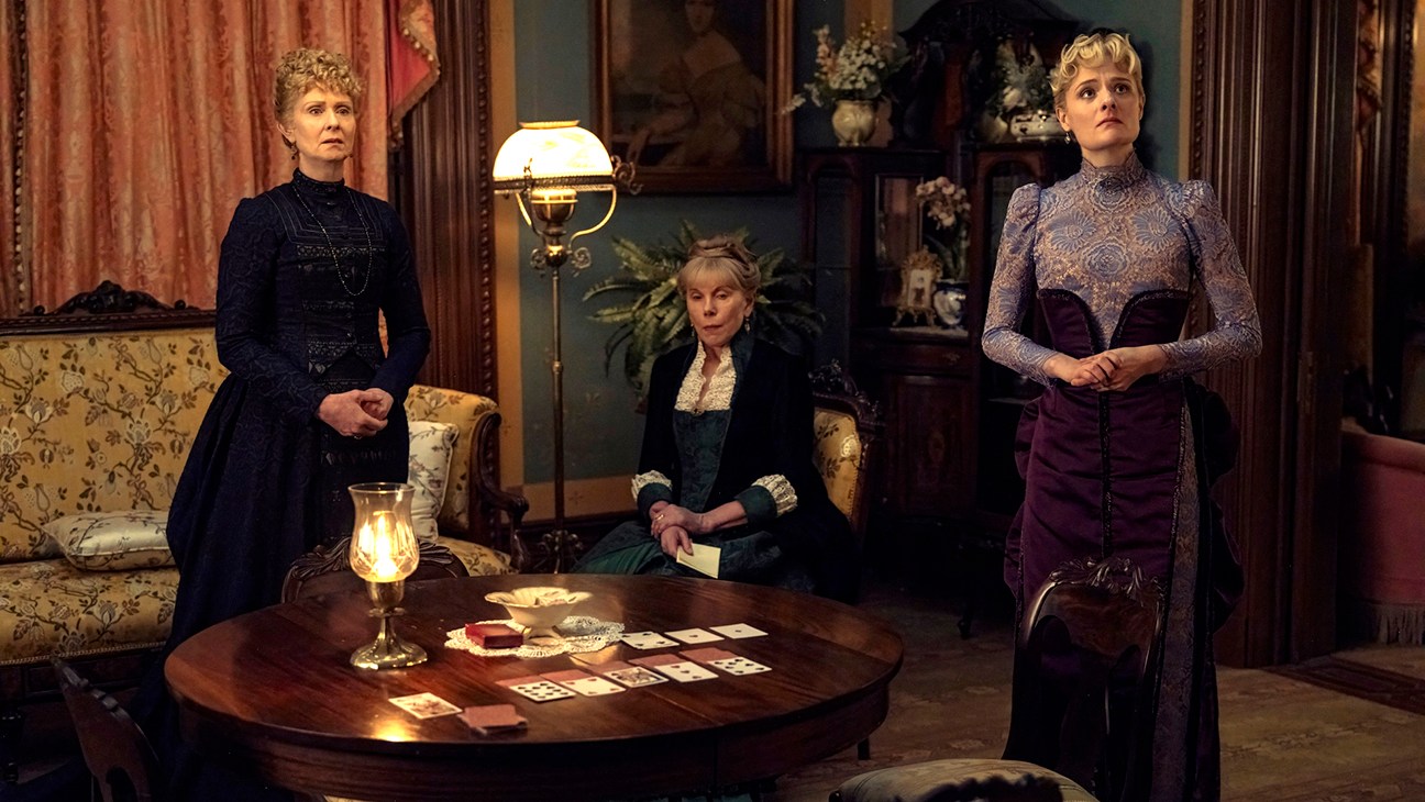 From left: Cynthia Nixon, Christine Baranski and Louisa Jacobson in The Gilded Age
