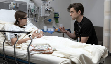Tal Anderson as Becca King with Patrick Ball as Dr. Langdon on HBO Max’s The Pitt