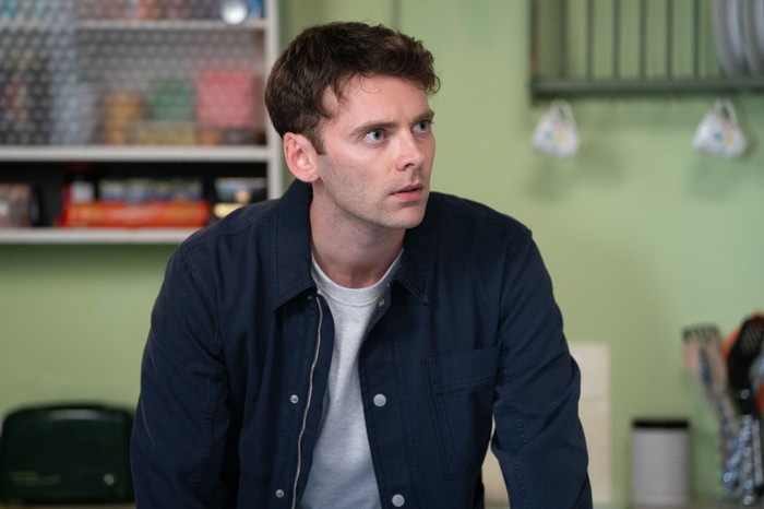 568896,TITLE:Eastenders Peter looks annoyed in a scene from EastEnders