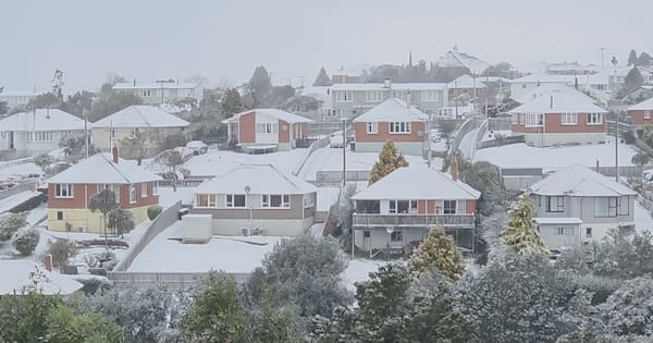 Sleet and snow hit Wellington, Dunedin police issue ice warning