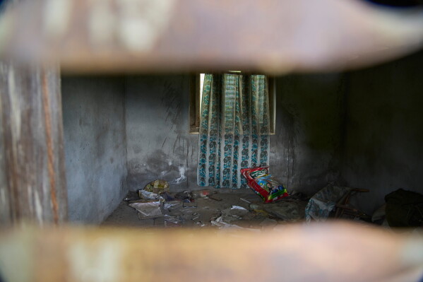 An abandoned house is seen in Dharamghar, Dolakha district, about 86 kilometers (53 miles) east of Kathmandu, Nepal, Friday, July 24, 2026. (AP Photo/Niranjan Shrestha)