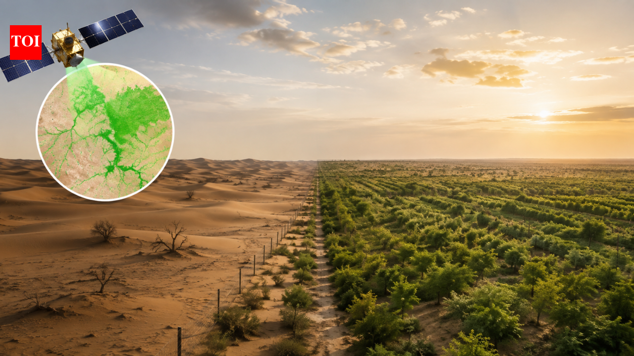 China planted trees the Taklamakan Desert for nearly 50 years. Satellites now show the landscape is capturing more carbon than it releases | World News