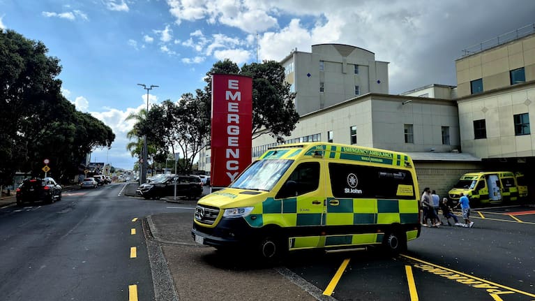 A St John ambulance outside Middlemore Hospital in Auckland.