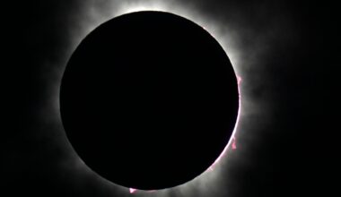 The moon covers the sun during a total solar eclipse, as seen from Texas in 2024. File pic: AP