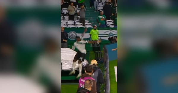 Footballer falls down tunnel while celebrating disallowed goal
