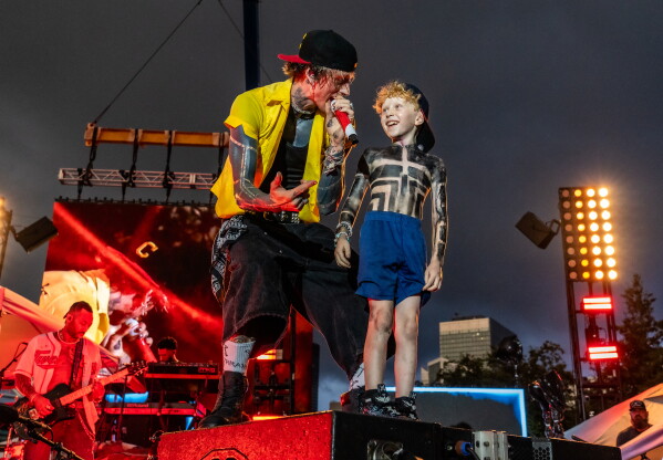 Machine Gun Kelly performs at MGK Day on Saturday, Aug. 8, 2026, at North Coast Yard in Cleveland. (Photo by Amy Harris/Invision/AP)