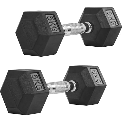 Yaheetech Hex Dumbbells Set 2x5kg