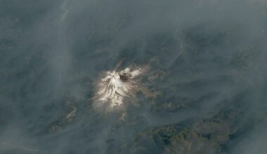 Cascade Volcanoes Shrouded in Smoke