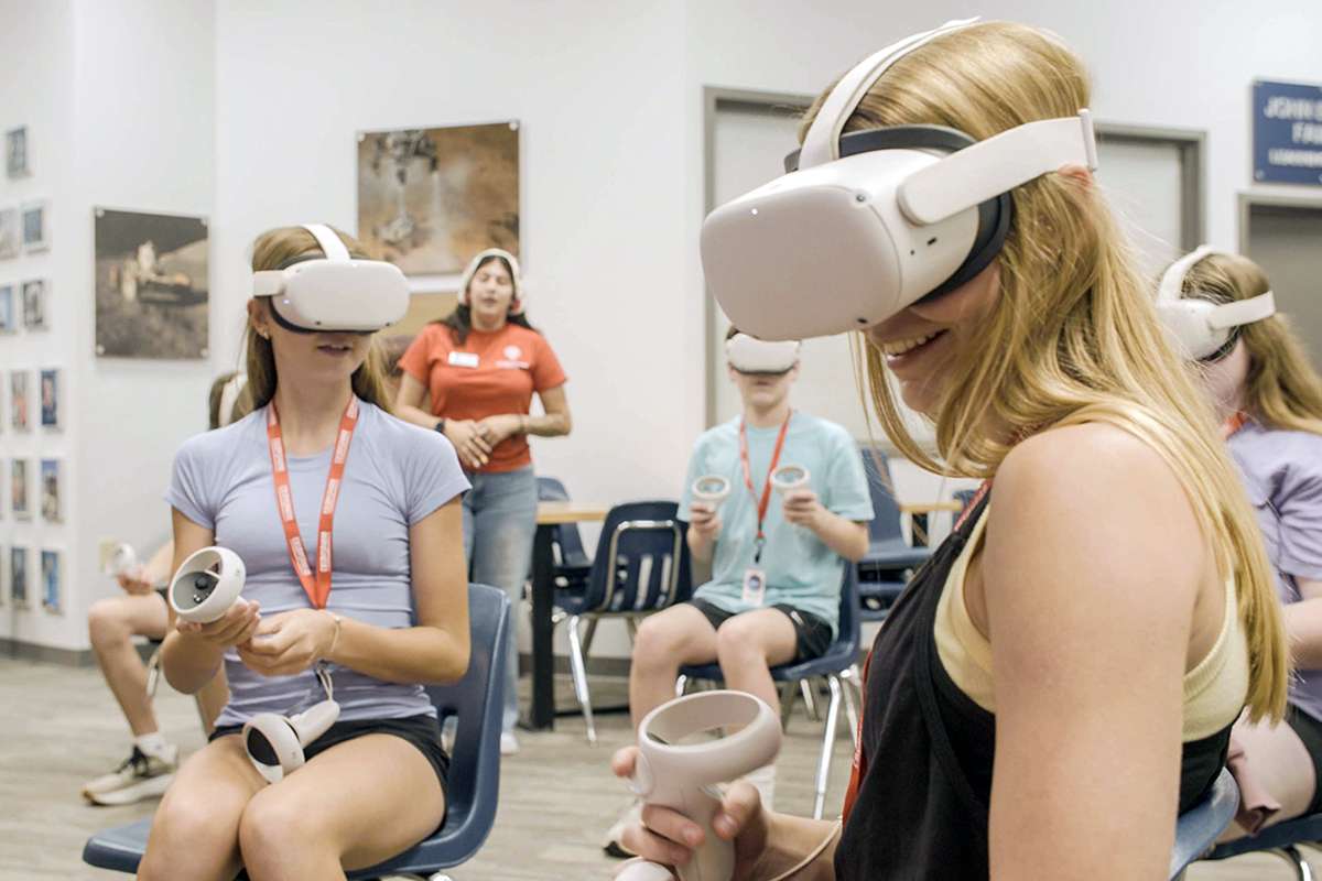 The "ISS: Rupture" game developed by K-State Salina students helps Cosmosphere summer campers learn about space without the hassle of a protective, pressurized suit, providing a camp experience like no other. (Photo courtesy K-State News and Communications)