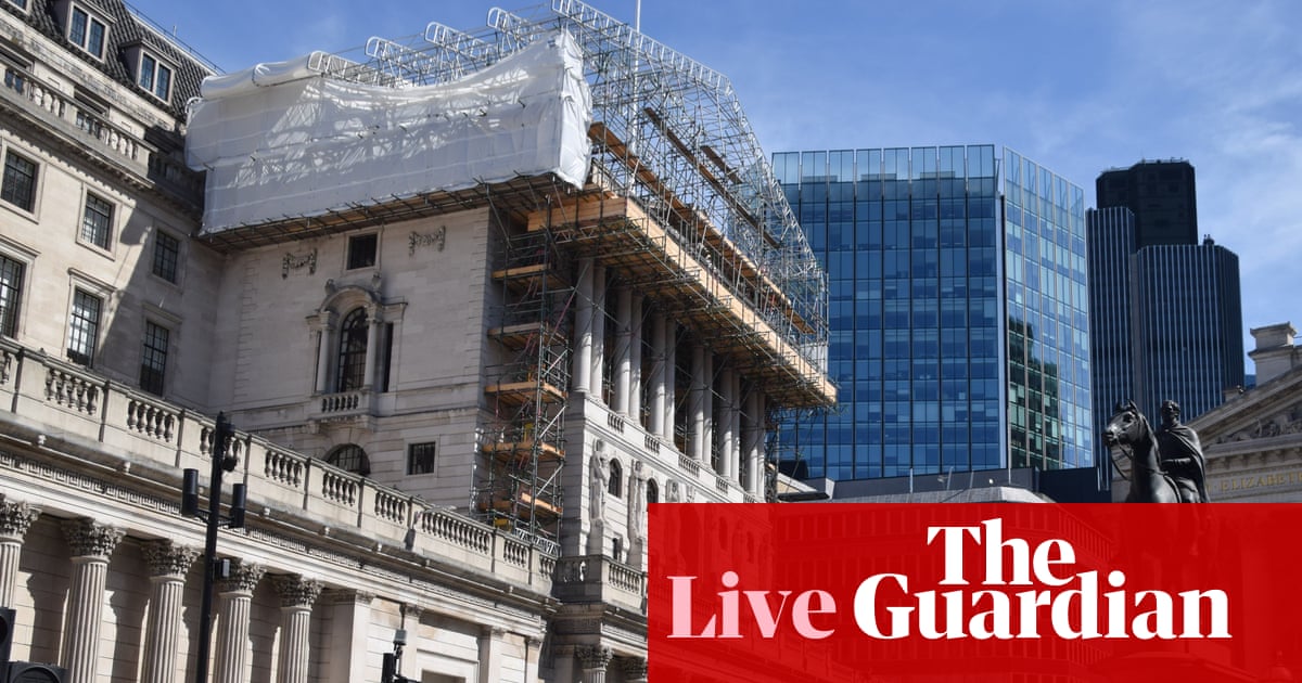 Cooling UK labour market ‘questions need’ for Bank of England rate hikes; grocery inflation slows to two-year low – business live | Business