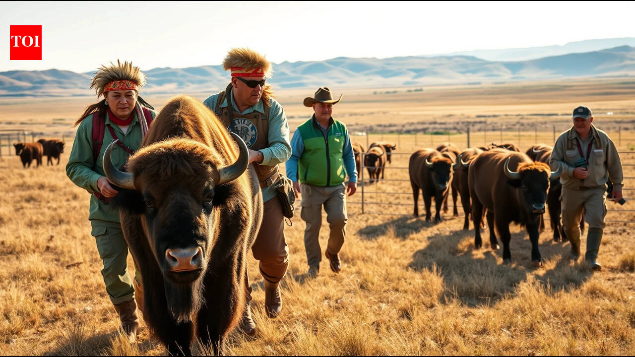 In 1987, Fort Peck tribes returned over 100 bison to 5,800 acres; decades later they stopped hunting their own herd to restore the original cultural purpose | World News