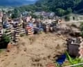 Flash flood destroys bridge and buildings along Nepal’s Trishuli river